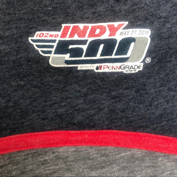 5th & OCEAN Grey Red And Navy Indie 500 Tank Top - Picture 5 of 6